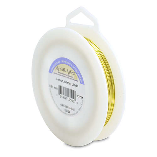 20 Gauge (.81 mm) - 78.8 ft (24m) - Silver Plated - Lemon - AW1-20S-12-1/4#