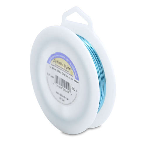 20 Gauge (.81 mm) - 78.8 ft (24m) - Silver Plated - Ice Blue - AW1-20S-16-1/4#