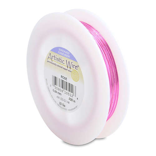 22 Gauge (.64 mm) - 125.5 ft (38.3 m) - Silver Plated - Rose - AW1-22S-02-1/4#