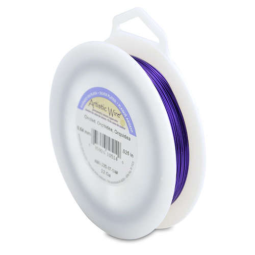 22 Gauge (.64 mm) - 125.5 ft (38.3 m) - Silver Plated - Orchid - AW1-22S-07-1/4#