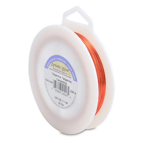 22 Gauge (.64 mm) - 125.5 ft (38.3 m) - Silver Plated - Tangerine - AW1-22S-11-1/4#