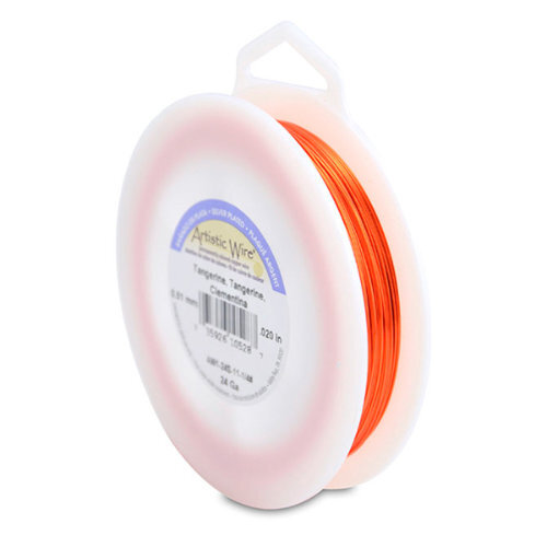 24 Gauge (.51 mm) - 198.0 ft (60.4 m) - Silver Plated - Tangerine - AW1-24S-11-1/4#