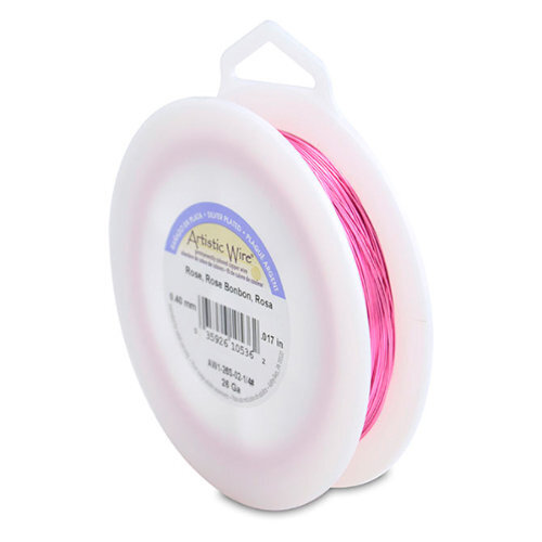26 Gauge (.41 mm) - 315.3 ft (96.1 m) - Silver Plated - Rose - AW1-26S-02-1/4#