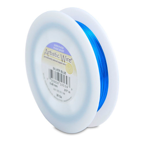 26 Gauge (.41 mm) - 315.3 ft (96.1 m) - Silver Plated - Silver Blue - AW1-26S-06-1/4#