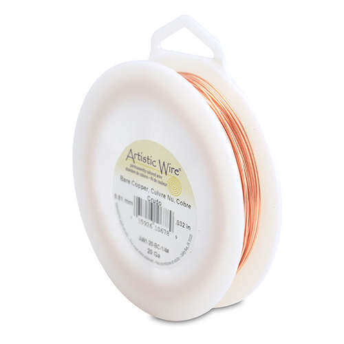 Bare Copper - 20 Gauge (.81 mm) - 78.8 ft (24m) - AW1-20-BC-1/4#