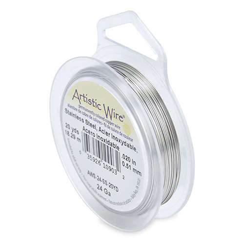 Stainless Steel - 24 Gauge (.51 mm) - 20 yd (18.2 m) - AWS-24-SS-20YD