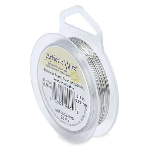 Stainless Steel - 28 Gauge (.32 mm) - 40 yd (36.5 m) - AWS-28-SS-40YD