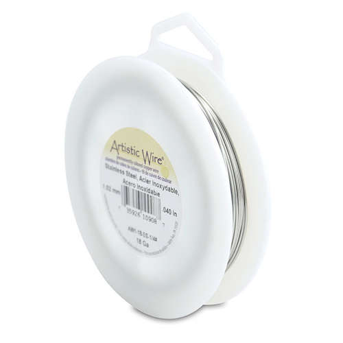 18 Gauge (1.0 mm) - 49.8 ft (15.2 m) - Stainless Steel - AW1-18-SS-1/4#