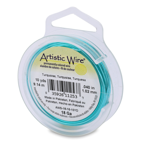 18 Gauge (1.0 mm) - 10 yd (9.1 m) - Turquoise - AWS-18-16-10YD