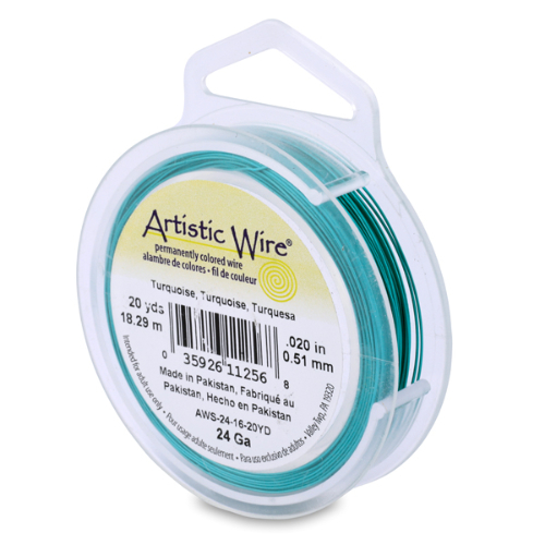 24 Gauge (.51 mm) - 20 yd (18.2 m) - Turquoise - AWS-24-16-20YD