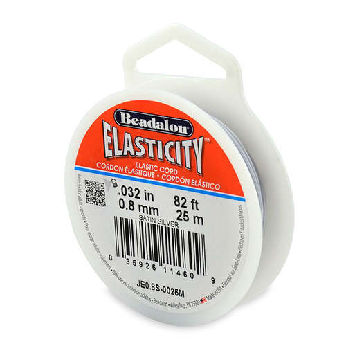 Elasticity - 0.8mm - 25m - Satin Silver - JE0.8S-0025M
