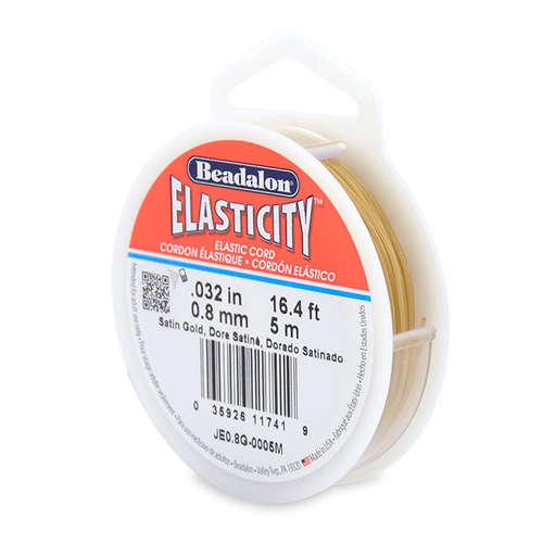 Elasticity - 0.8mm - 5m - Satin Gold - JE0.8G-0005M