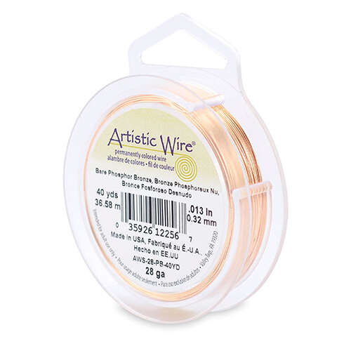 28 Gauge (.32 mm) - 40 yd (36.5 m) - Bare Phosphor Bronze - AWS-28-PB-40YD