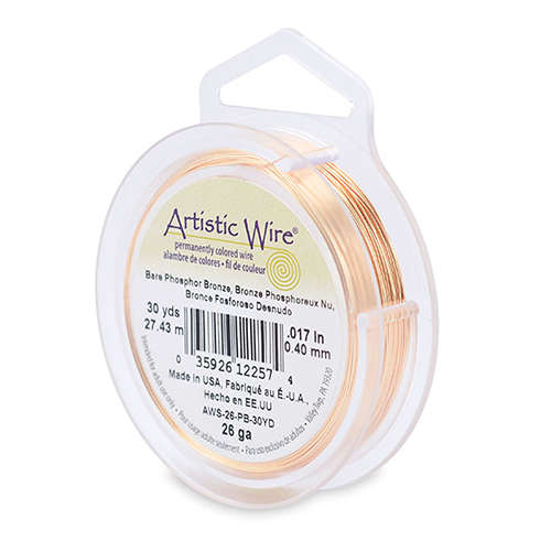 26 Gauge (.41 mm) - 30 yd (27.4 m) - Bare Phosphor Bronze - AWS-26-PB-30YD