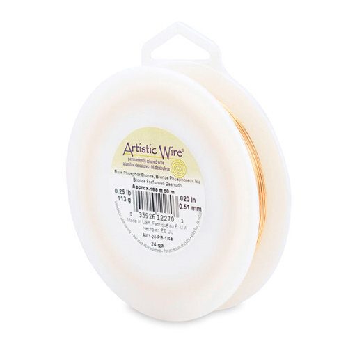 24 Gauge (.51 mm) - 198.0 ft (60.4 m) - Bare Phosphor Bronze - AW1-24-PB-1/4#