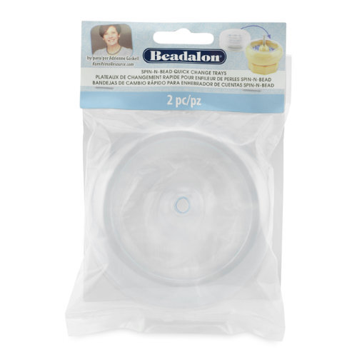 Spin-N-Bead Quick Change Trays (2  pieces) by Adrienne Gaskell - works with both Spin-N-Bead (206A-400) and Spin-N-Bead Jr. (206A-410) - 206A-420