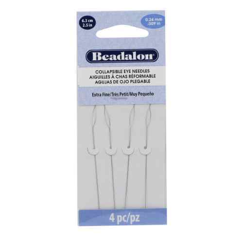 Collapsible Eye Needles - Extra Fine (0.24mm) - 2.5 in (6.4 cm) - 4 pieces - 700XF-150