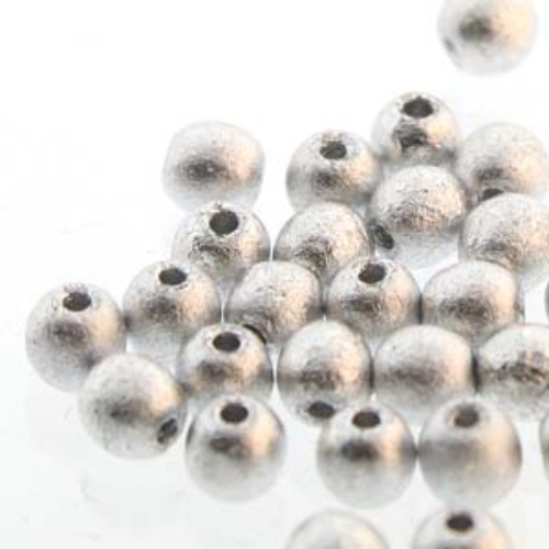 4mm - Etch Labrador - Druk Round Beads - 40 Bead Strand - 00030-27080-DK