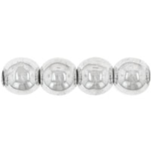 4mm Silver - Round Beads - 100 Bead Strand - 5-04-27000