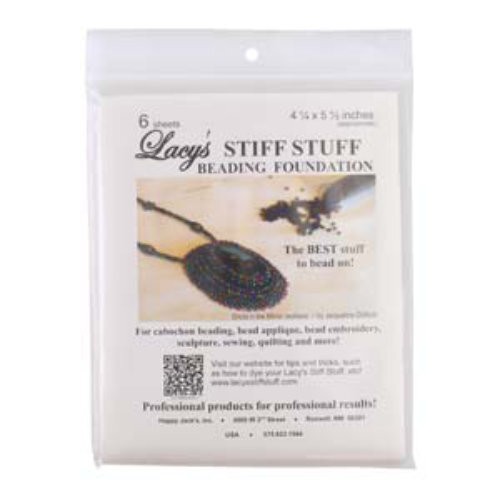 Lacy's Stiff Stuff 4 1/4" X 5 1/2" Sheet - SS45 - 6 Pack - White