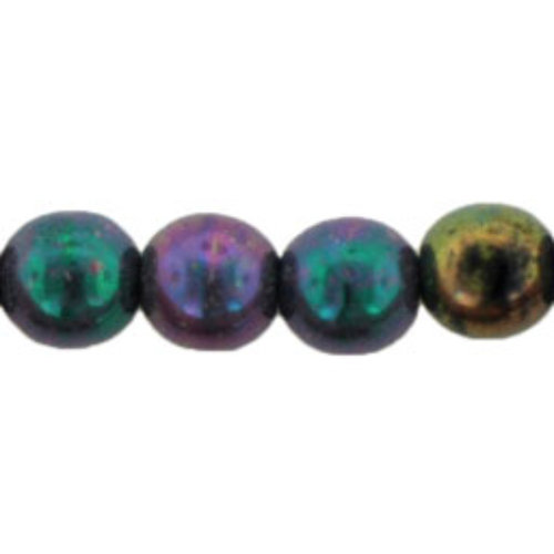 6mm Purple Iris - Round Beads - 50 Bead Strand - 5-06-21495