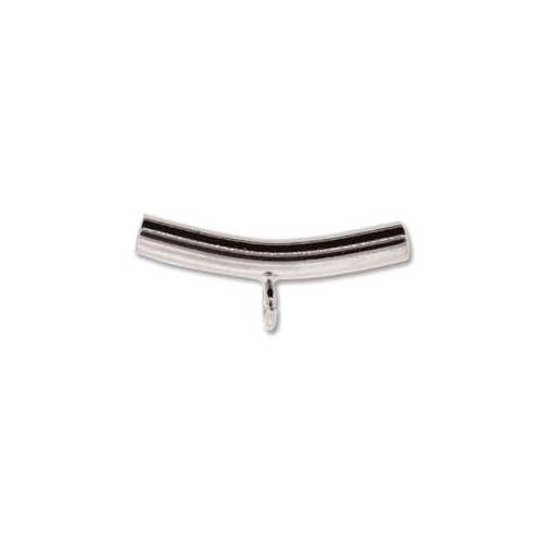 26mm Tube with Pendant Hole - Silver Plated - TUB07SP-1R