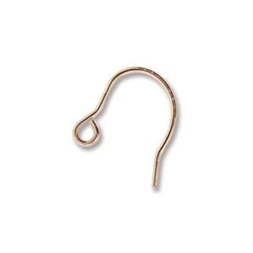 7.1mm Plain Ear Hook - Pair - Rose Gold Filled