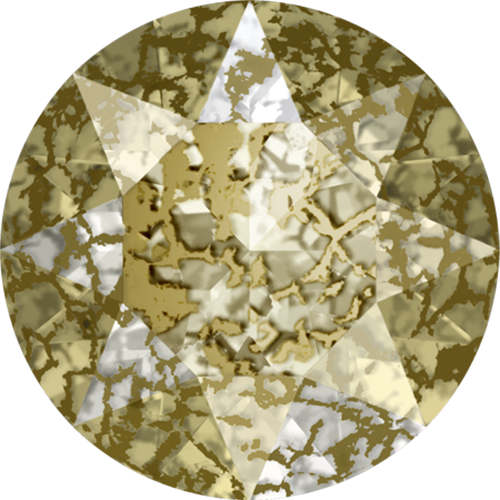1088 - SS24 (5.27 – 5.44mm) - Crystal Gold Patina F (001 GOLPA) - Xirius Chaton Round Stone