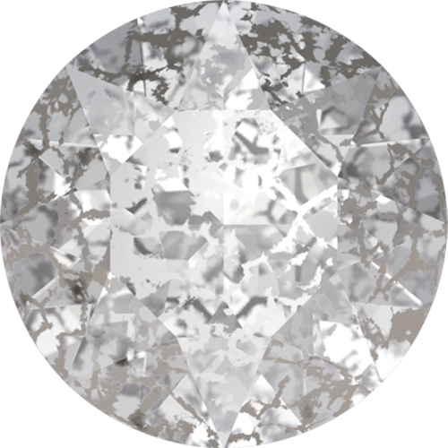 1088 - SS24 (5.27 – 5.44mm) - Crystal Silver Patina F (001 SILPA) - Xirius Chaton Round Stone