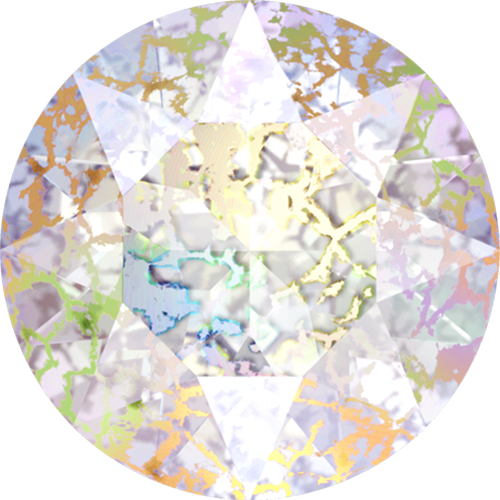 1088 - SS24 (5.27 – 5.44mm) - Crystal White Patina F (001 WHIPA) - Xirius Chaton Round Stone