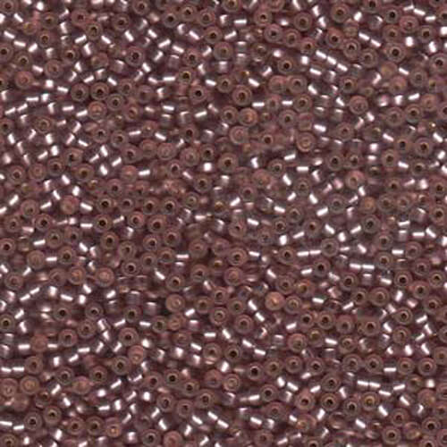 Miyuki 11/0 Rocaille Bead - 11-912F - Matte Silver Lined Smoky Amethyst