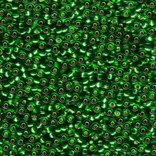 Miyuki 11/0 Rocaille Bead - 11-916 - Silver Lined Green