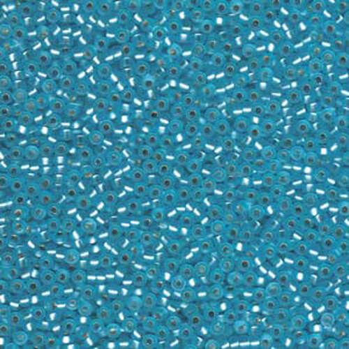 Miyuki 11/0 Rocaille Bead - 11-918F - Matte Silver Lined Aqua