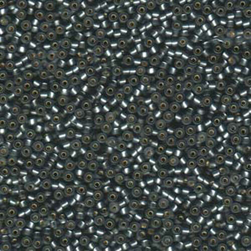 Miyuki 11/0 Rocaille Bead - 11-921F - Matte Silver Lined Grey