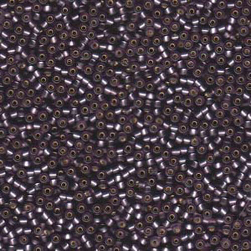 Miyuki 11/0 Rocaille Bead - 11-924F - Matte Silver Lined Amethyst