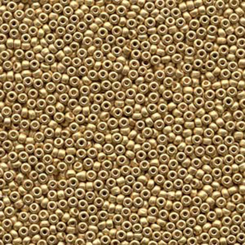 Miyuki 11/0 Rocaille Bead - 11-9191F - Matte 24K Gold Plated