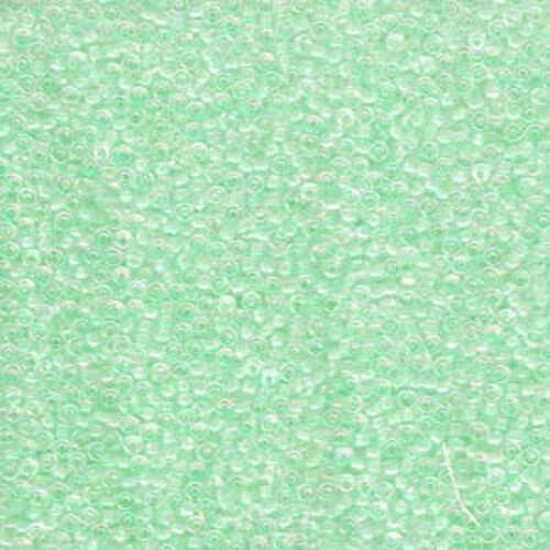 Miyuki 11/0 Rocaille Bead - 11-9271 - Light Mint Green Lined Crystal AB