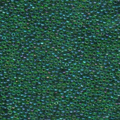 Miyuki 11/0 Rocaille Bead - 11-9332 - Dark Blue Lined Green AB