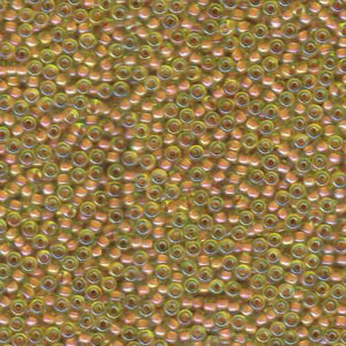 Miyuki 11/0 Rocaille Bead - 11-9345 - Dark Pink Lined Chartreuse