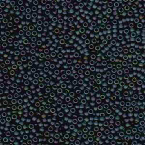 Miyuki 11/0 Rocaille Bead - 11-9401FR - Matte Opaque Black AB