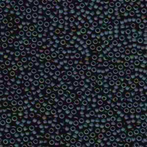 Miyuki 11/0 Rocaille Bead - 11-9401FR - Matte Opaque Black AB