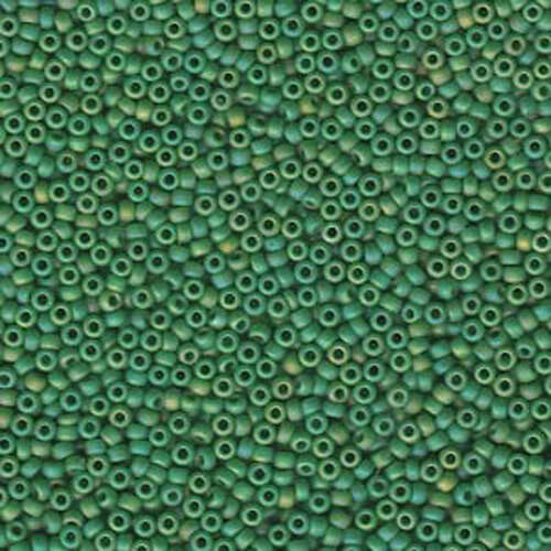 Miyuki 11/0 Rocaille Bead - 11-9411FR - Matte Opaque Green AB