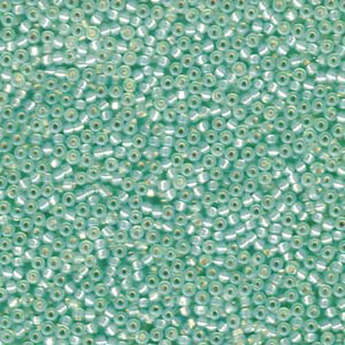 Miyuki 11/0 Rocaille Bead - 11-9571 - Dyed Silver Lined Mint Green AB