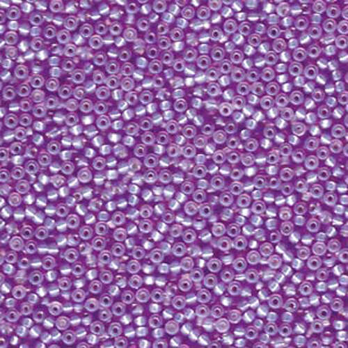 Miyuki 11/0 Rocaille Bead - 11-9574 - Dyed Silver Lined Lilac Silver AB