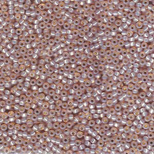 Miyuki 11/0 Rocaille Bead - 11-9579 - Dyed Silver Lined Smoky Light Rose  AB