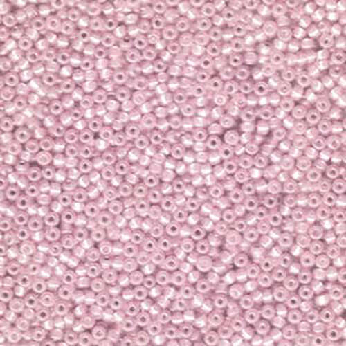 Miyuki 11/0 Rocaille Bead - 11-9643 - Dyed Silver Lined Light Pink AB