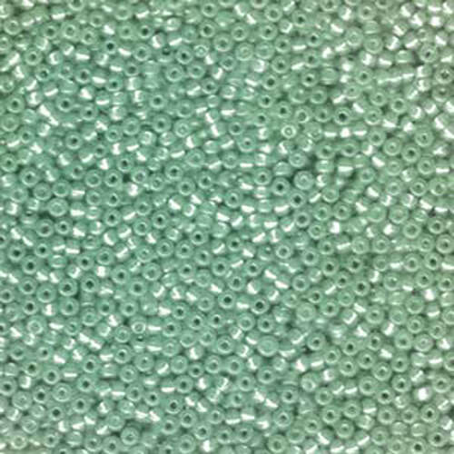 Miyuki 11/0 Rocaille Bead - 11-9646 - Dyed Silver Lined Green AB