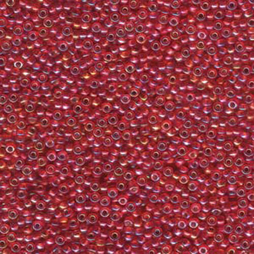 Miyuki 11/0 Rocaille Bead - 11-91010 - Silver Lined Flame Red AB