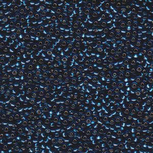Miyuki 11/0 Rocaille Bead - 11-91425 - Dyed Silver Lined Blue Zircon