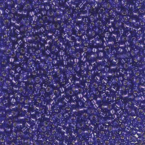 Miyuki 11/0 Rocaille Bead - 11-91446 - Dyed Silver Lined Red Violet